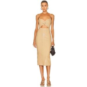Retrofête Sariah Sequin Midi Dress Nude Size Medium NWT